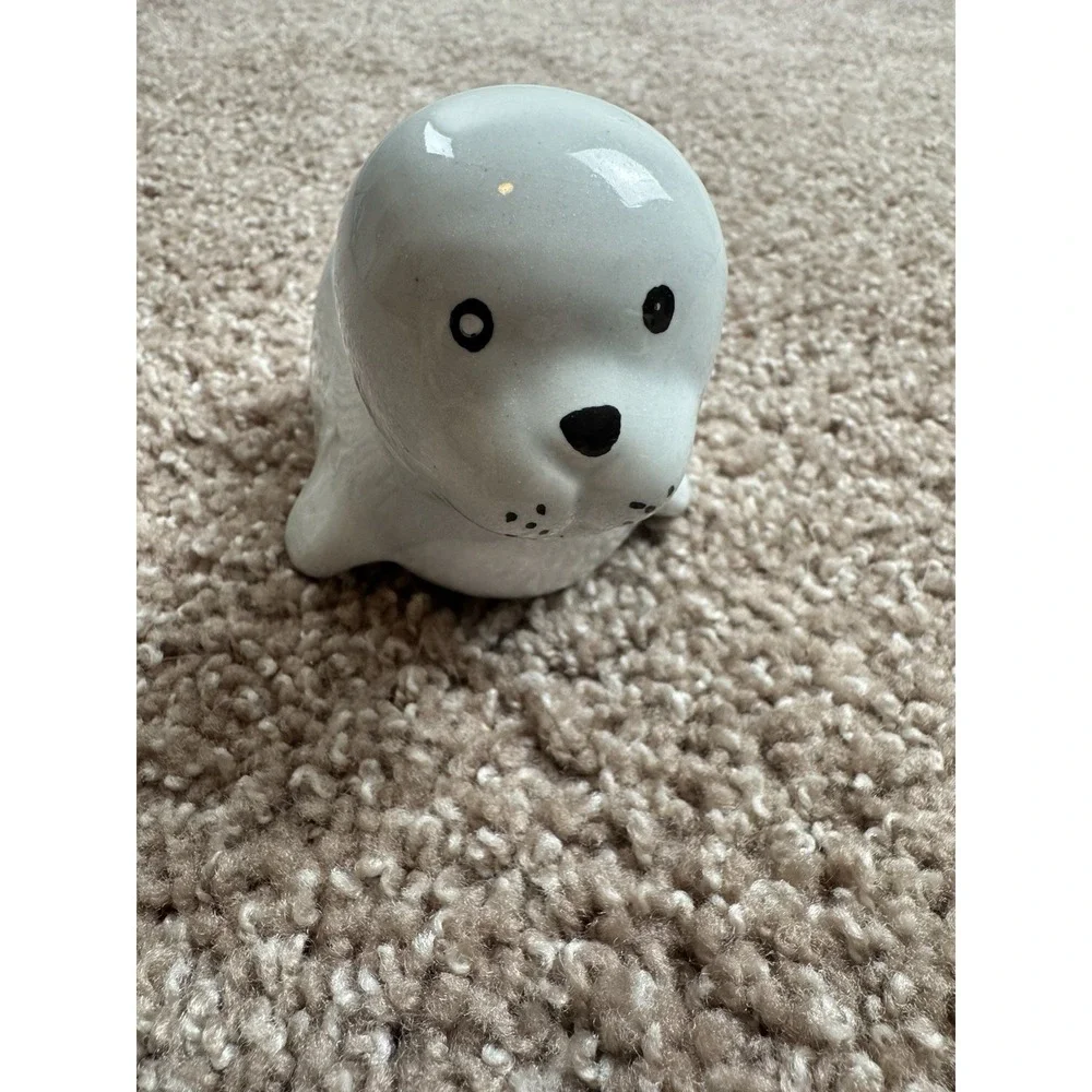 Vintage Pottery Harbor Gray SEAL SEA LION Pinniped Miniature Planter